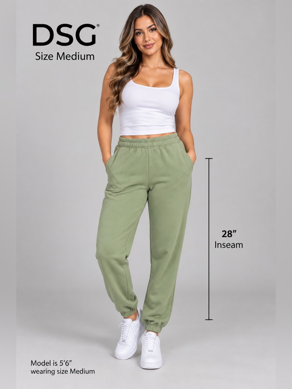 DSG Women's Sage Green Jogger Pants - Size Medium